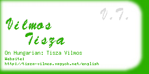 vilmos tisza business card